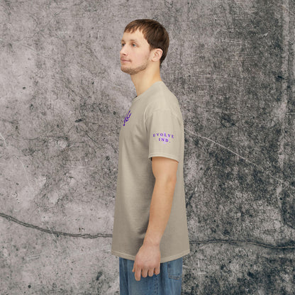 Unisex Heavy Cotton Tee Purple Font - I Elevate!
