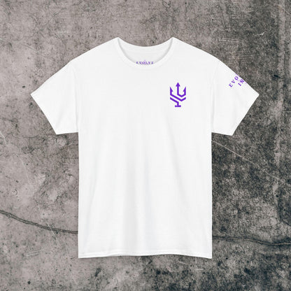 Unisex Heavy Cotton Tee Purple Font - I Elevate!