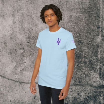 Unisex Heavy Cotton Tee Purple Font - I Elevate!