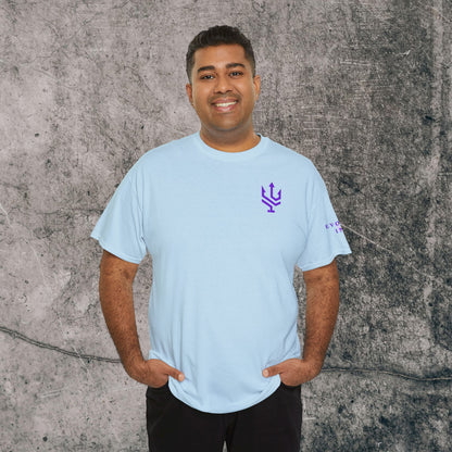 Unisex Heavy Cotton Tee Purple Font - I Elevate!