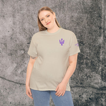 Unisex Heavy Cotton Tee Purple Font - I Elevate!