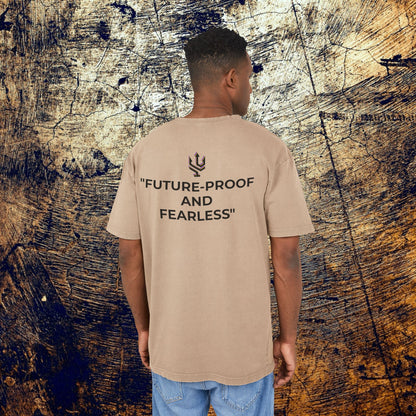 Exclusive Acid Washed Heavy Oversize Tee - Fearless!