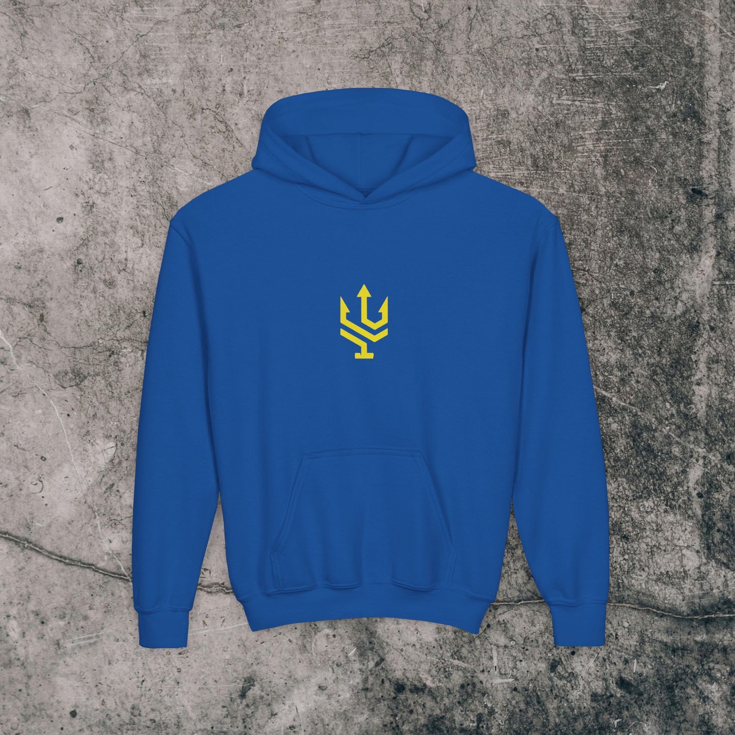 Youth Heavy Blend Hoodie Yellow Font - Energy!