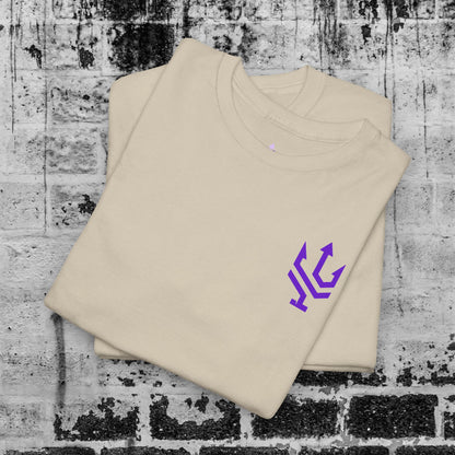 Unisex Heavy Cotton Tee Purple Font - I Elevate!