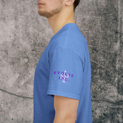 Unisex Heavy Cotton Tee Purple Font - I Elevate!