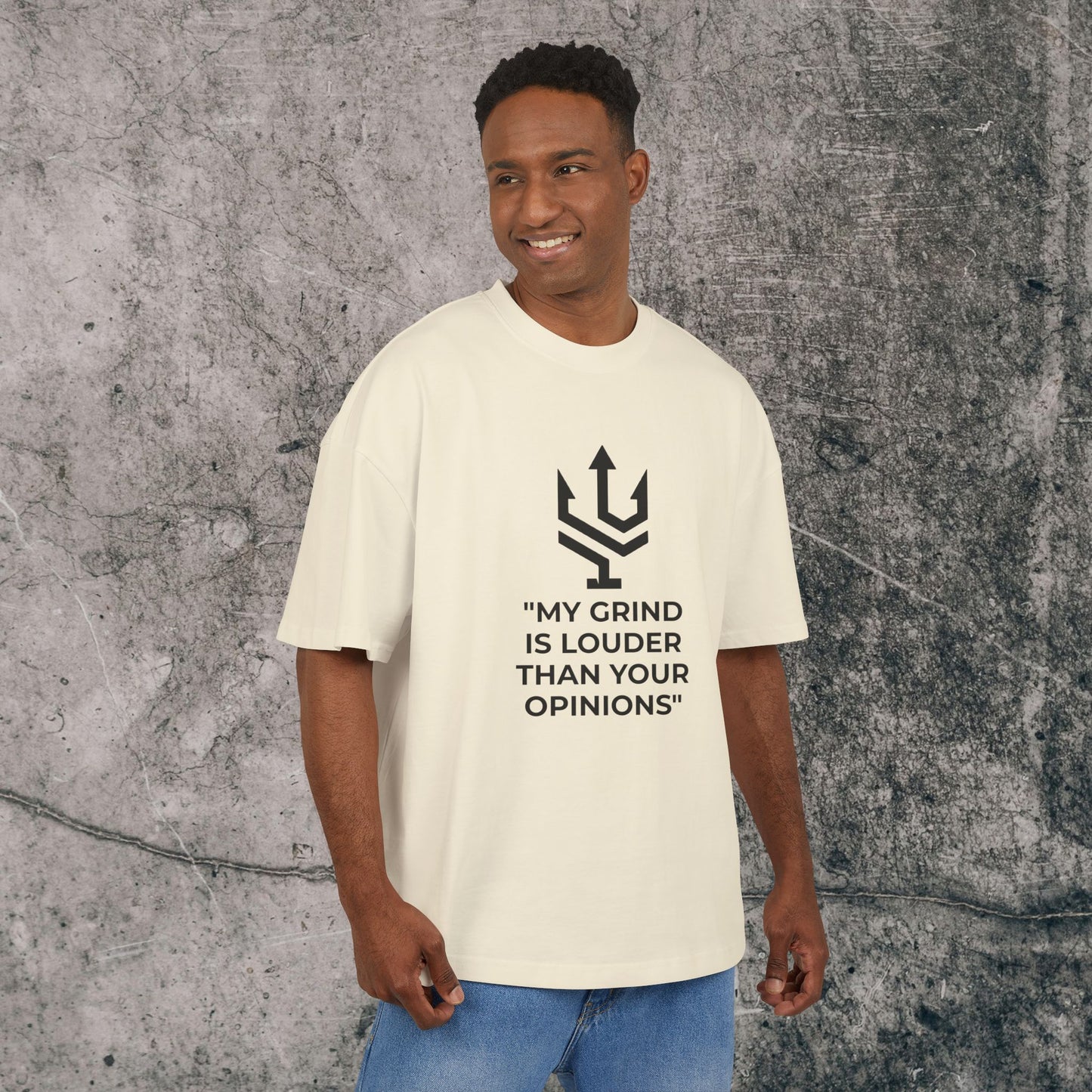UNISEX Oversized Heavy Tee - Grind is Louder!
