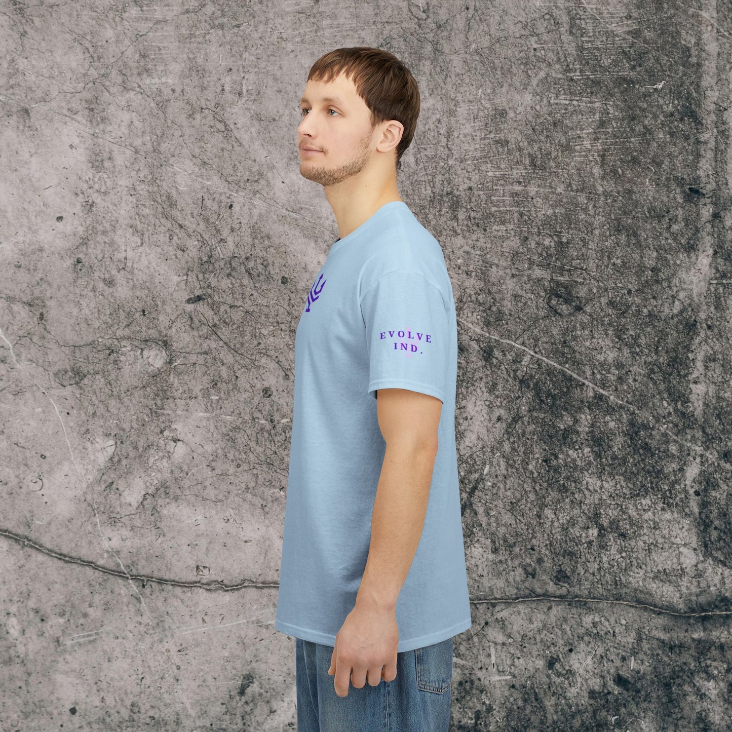 Unisex Heavy Cotton Tee Purple Font - I Elevate!