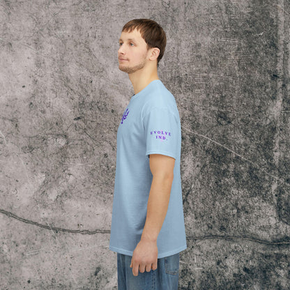 Unisex Heavy Cotton Tee Purple Font - I Elevate!