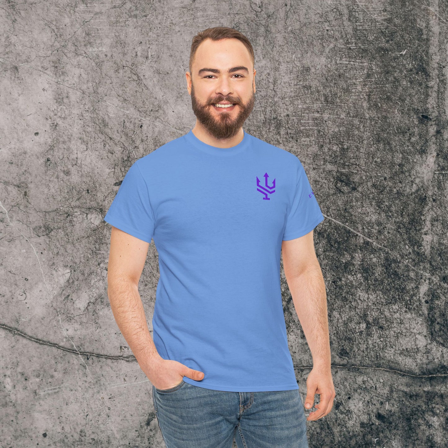 Unisex Heavy Cotton Tee Purple Font - I Elevate!