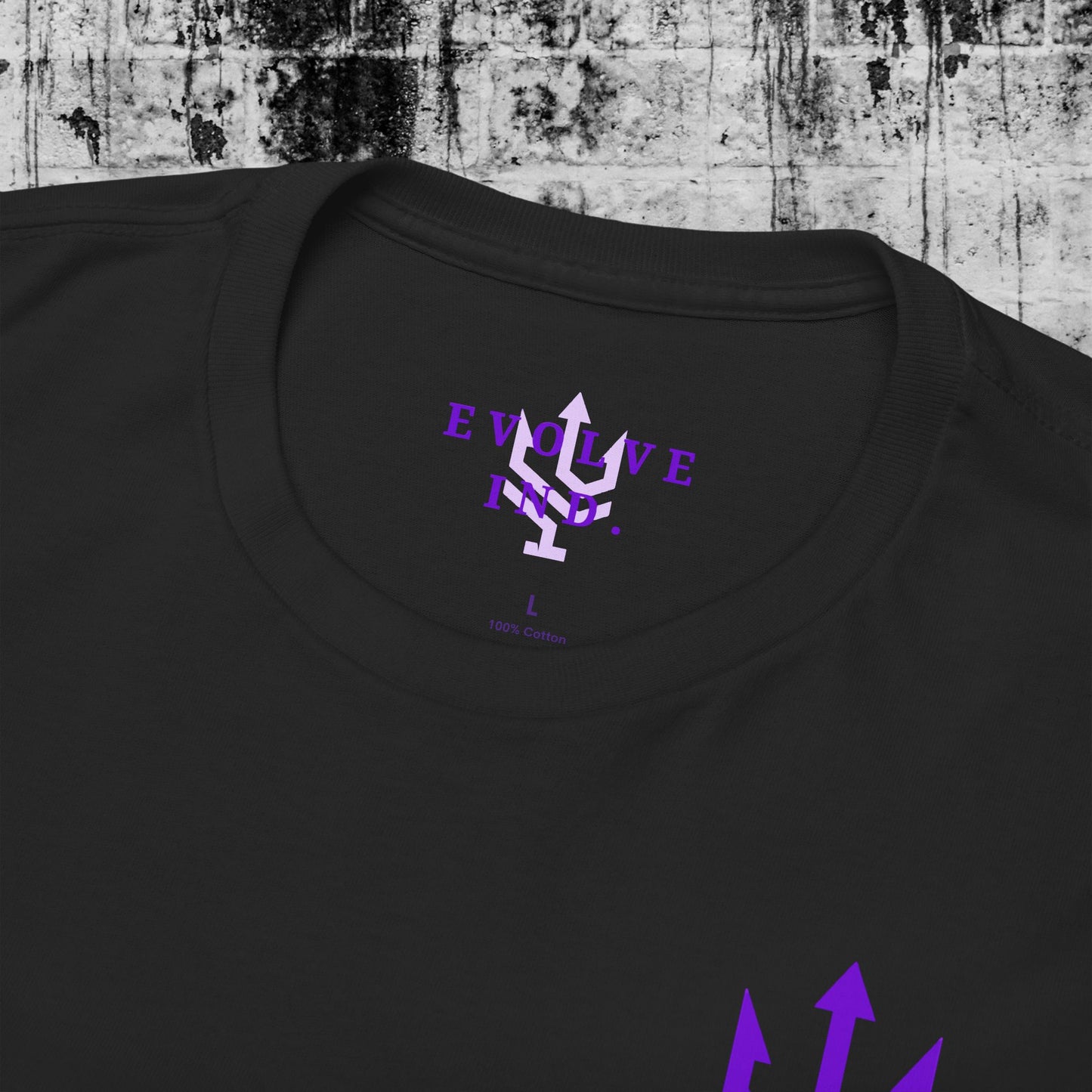 Unisex Heavy Cotton Tee Purple Font - I Elevate!