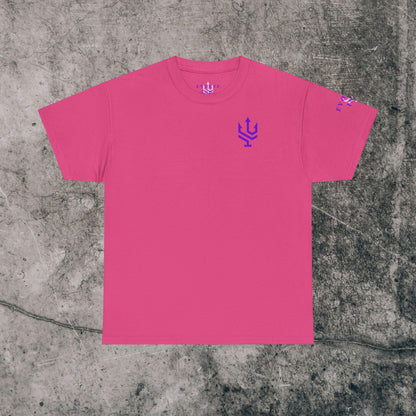 Unisex Heavy Cotton Tee Purple Font - I Elevate!