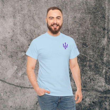 Unisex Heavy Cotton Tee Purple Font - I Elevate!