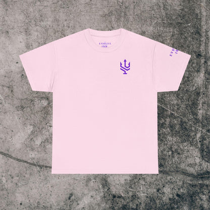 Unisex Heavy Cotton Tee Purple Font - I Elevate!