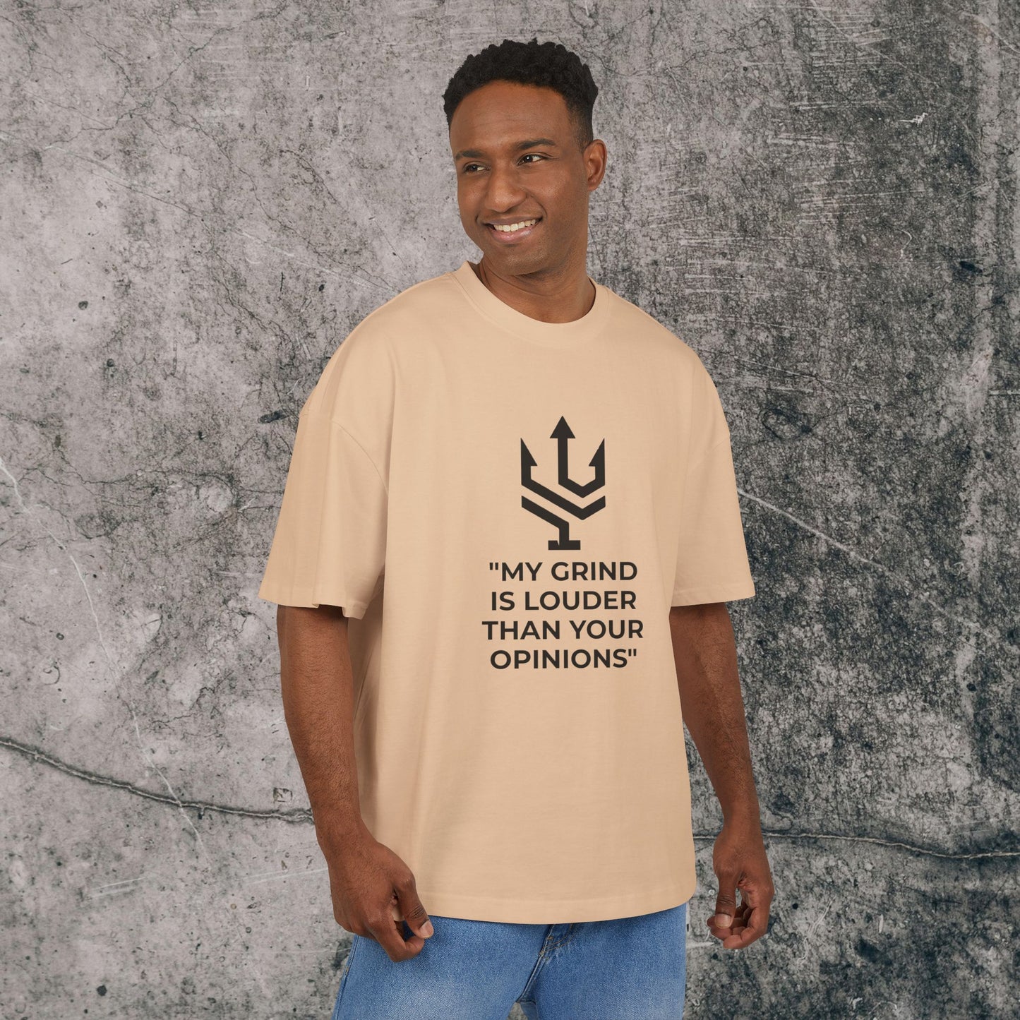 UNISEX Oversized Heavy Tee - Grind is Louder!