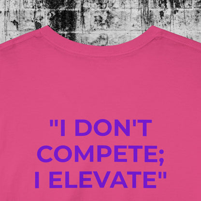 Unisex Heavy Cotton Tee Purple Font - I Elevate!