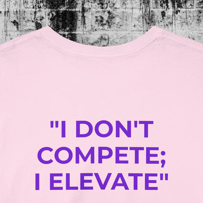 Unisex Heavy Cotton Tee Purple Font - I Elevate!