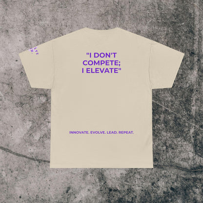 Unisex Heavy Cotton Tee Purple Font - I Elevate!
