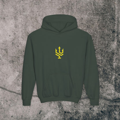 Youth Heavy Blend Hoodie Yellow Font - Energy!