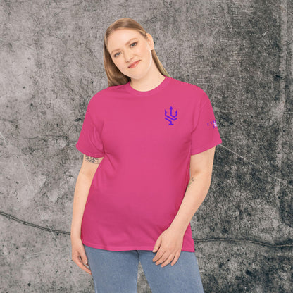Unisex Heavy Cotton Tee Purple Font - I Elevate!