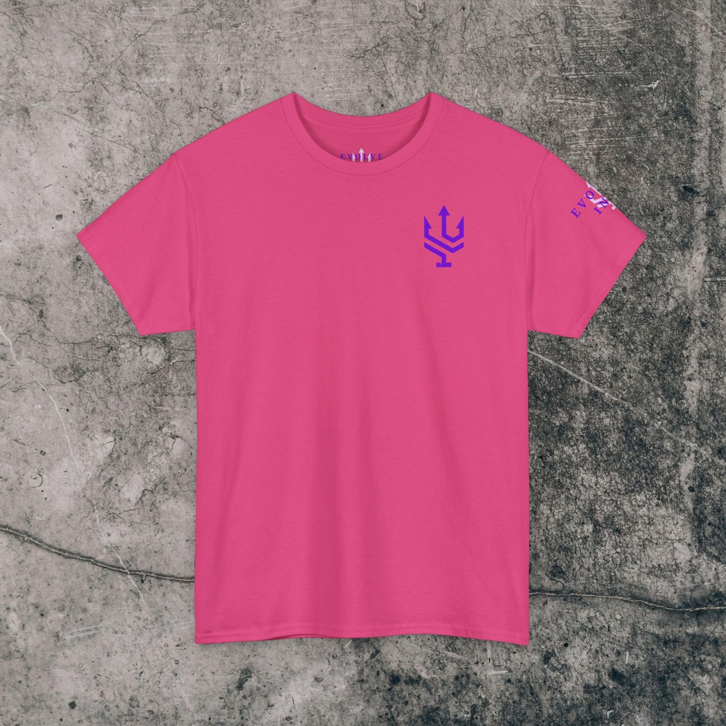 Unisex Heavy Cotton Tee Purple Font - I Elevate!