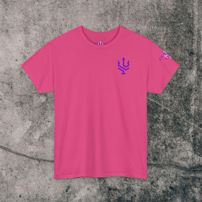 Unisex Heavy Cotton Tee Purple Font - I Elevate!