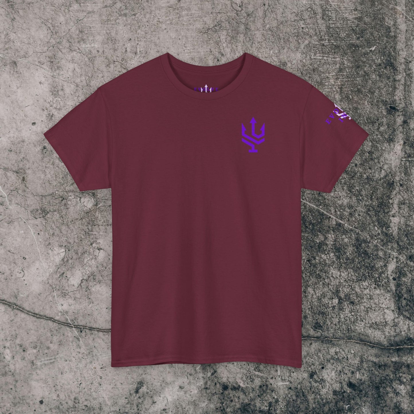 Unisex Heavy Cotton Tee Purple Font - I Elevate!
