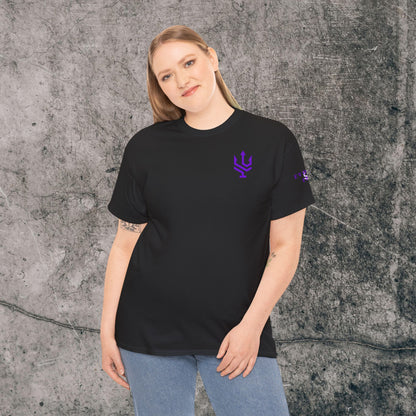 Unisex Heavy Cotton Tee Purple Font - I Elevate!