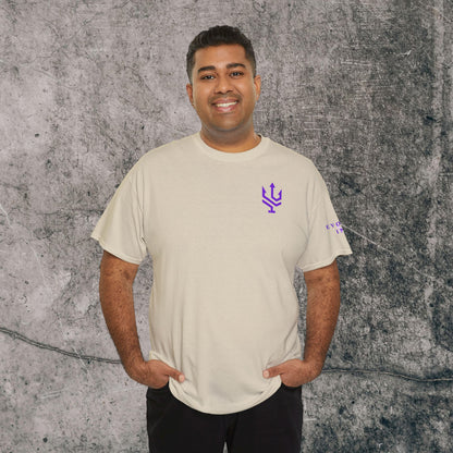 Unisex Heavy Cotton Tee Purple Font - I Elevate!