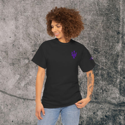 Unisex Heavy Cotton Tee Purple Font - I Elevate!