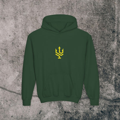 Youth Heavy Blend Hoodie Yellow Font - Energy!