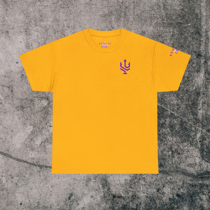 Unisex Heavy Cotton Tee Purple Font - I Elevate!
