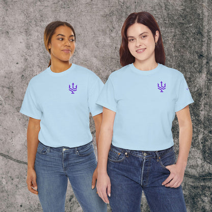 Unisex Heavy Cotton Tee Purple Font - I Elevate!