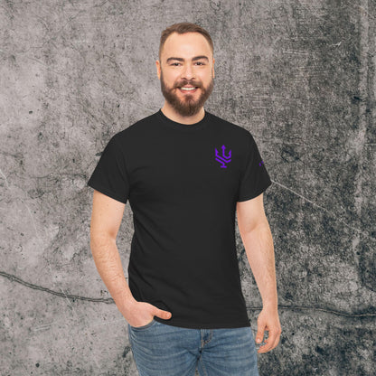 Unisex Heavy Cotton Tee Purple Font - I Elevate!