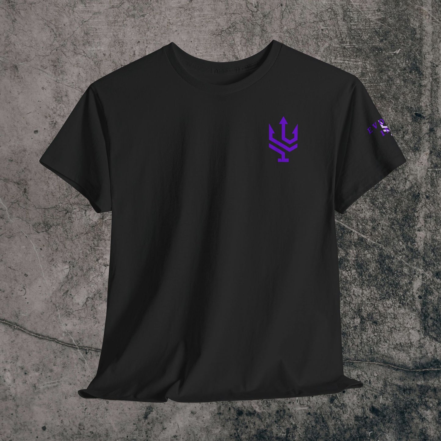 Unisex Heavy Cotton Tee Purple Font - I Elevate!