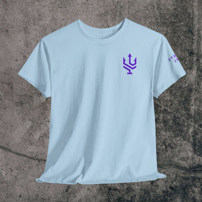 Unisex Heavy Cotton Tee Purple Font - I Elevate!