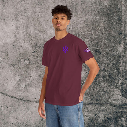 Unisex Heavy Cotton Tee Purple Font - I Elevate!