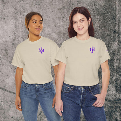 Unisex Heavy Cotton Tee Purple Font - I Elevate!