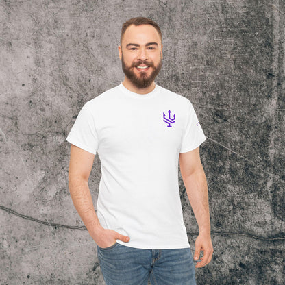 Unisex Heavy Cotton Tee Purple Font - I Elevate!