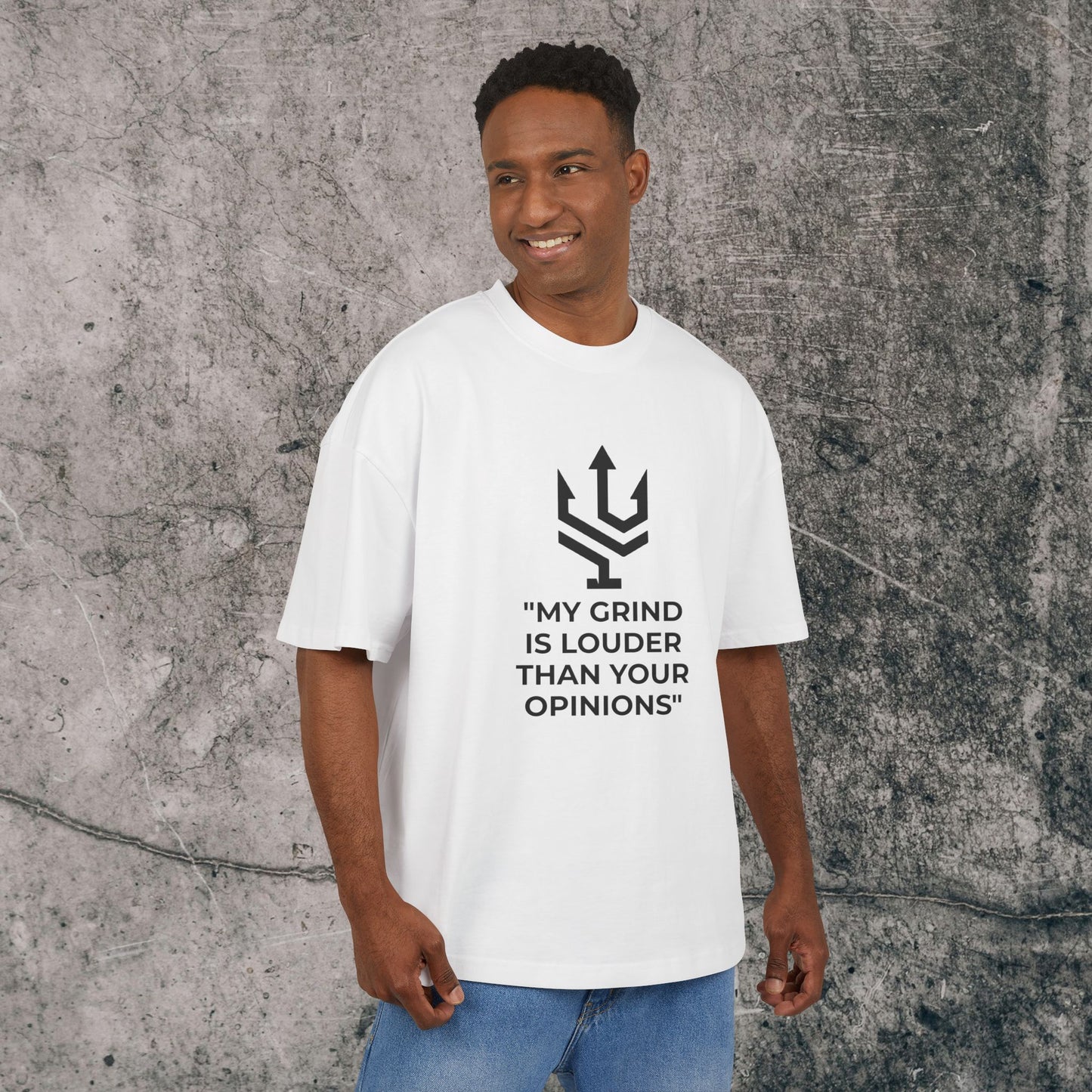 UNISEX Oversized Heavy Tee - Grind is Louder!