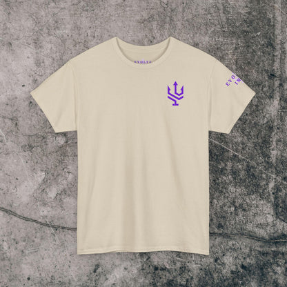 Unisex Heavy Cotton Tee Purple Font - I Elevate!