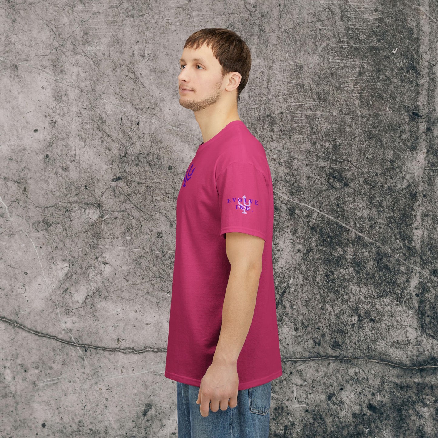 Unisex Heavy Cotton Tee Purple Font - I Elevate!