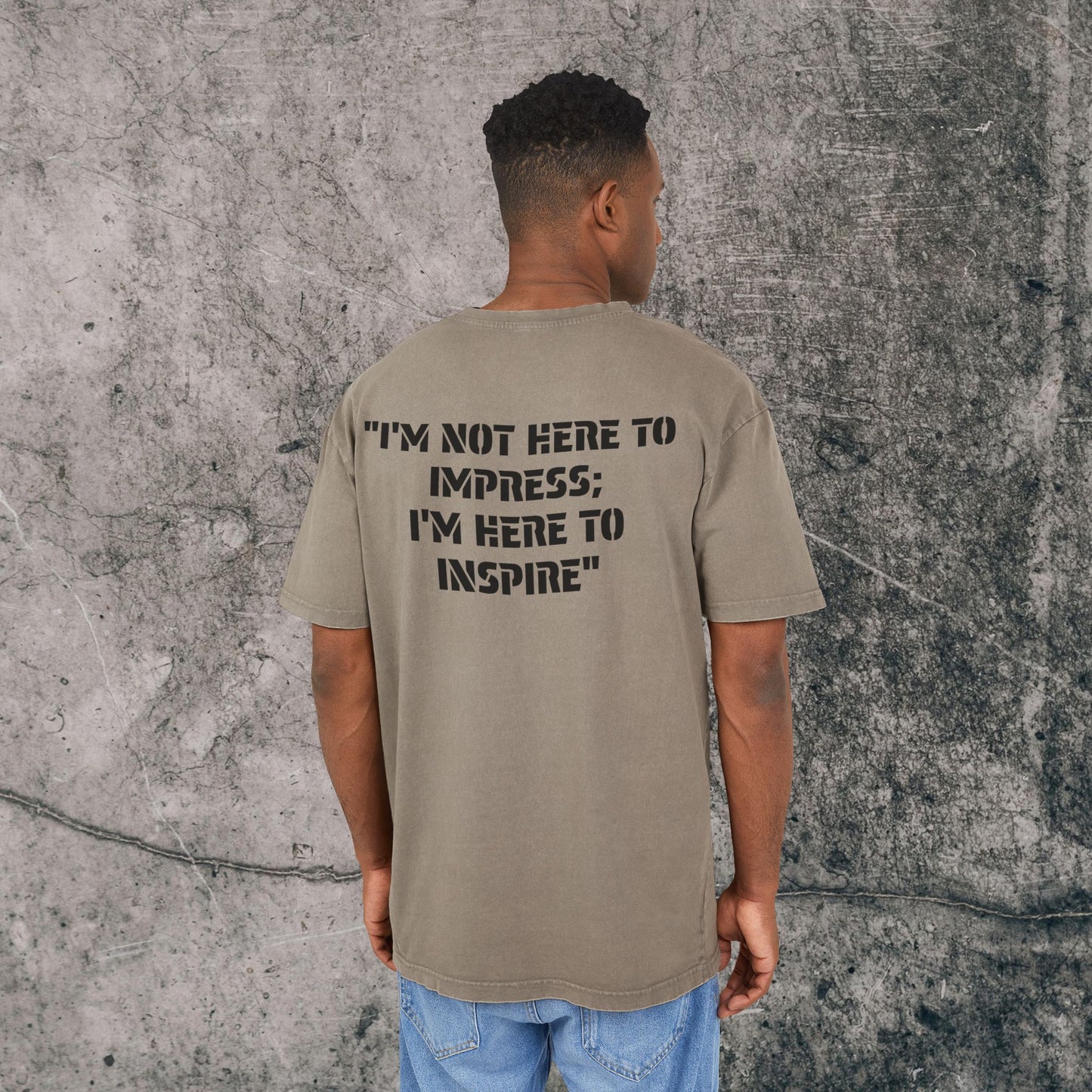 Men's Acid Washed Heavy Oversize Tee - Inspire!