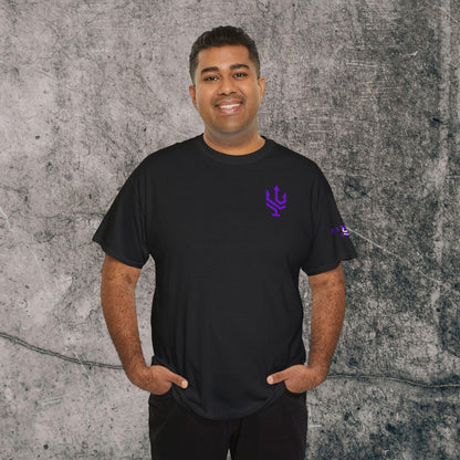 Unisex Heavy Cotton Tee Purple Font - I Elevate!