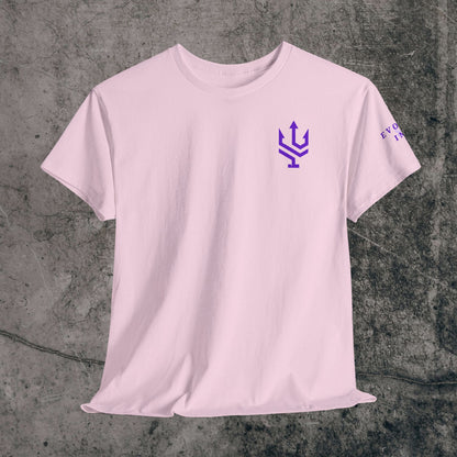 Unisex Heavy Cotton Tee Purple Font - I Elevate!