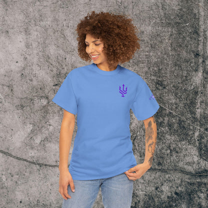 Unisex Heavy Cotton Tee Purple Font - I Elevate!