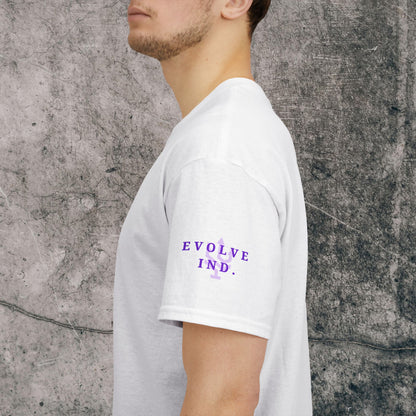 Unisex Heavy Cotton Tee Purple Font - I Elevate!