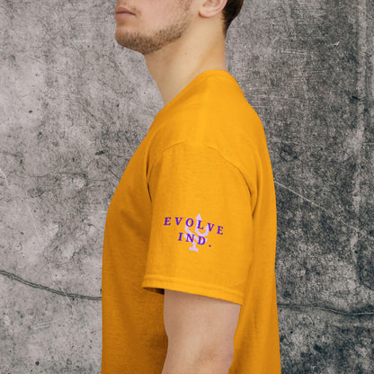 Unisex Heavy Cotton Tee Purple Font - I Elevate!