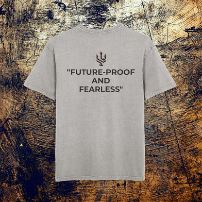 Exclusive Acid Washed Heavy Oversize Tee - Fearless!