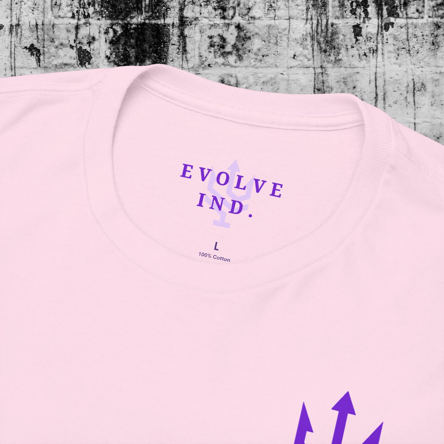 Unisex Heavy Cotton Tee Purple Font - I Elevate!