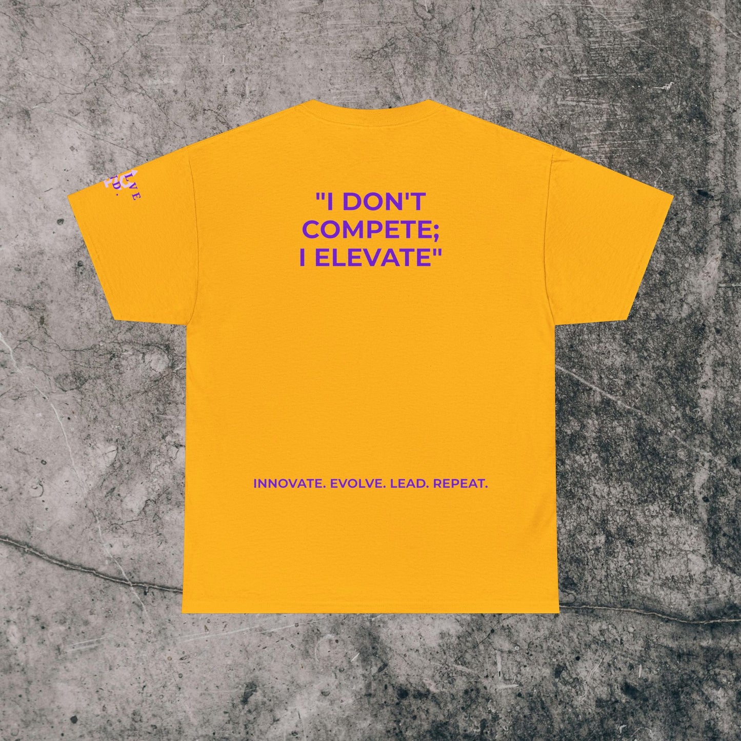 Unisex Heavy Cotton Tee Purple Font - I Elevate!